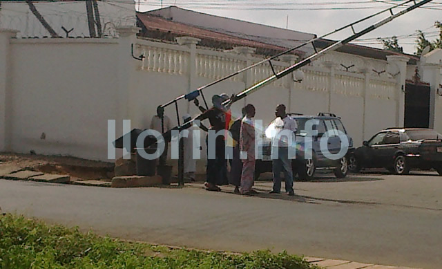 Mourners gathering at Olusola Saraki's Ilofa road residence in Ilorin